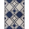Homeroots 3 ft. 3 in. x 4 ft. 11 in. UV-Treated Polypropylene Ivory & Denim Area Rug 353466 - alternate 1